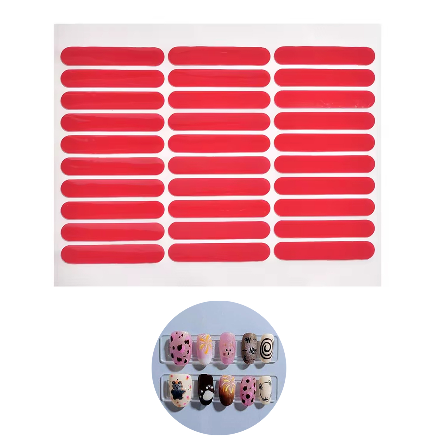 Striping Tape Nail - LULAA Doppelseitiges Kristallband für Nagelkunst, Nagelaufkleber,