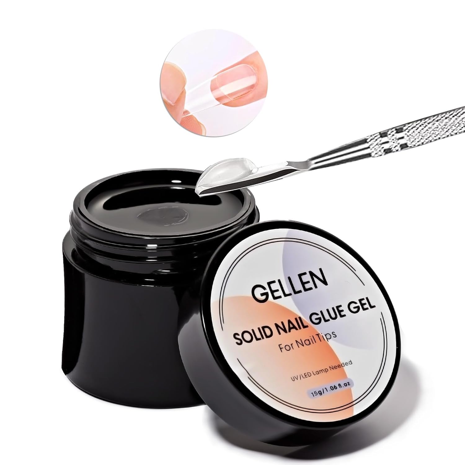 Nail Art Ombre - GELLEN Nagel-Festkleber, klares, stärkendes Gel für