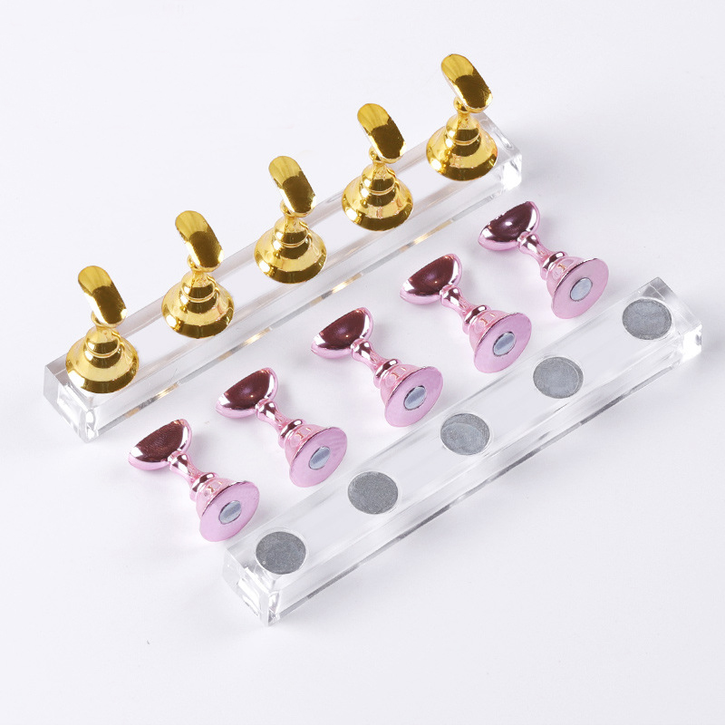 Nail Art Kaki - 5/30 teile/satz Magnetische Nagel Halter Falsche