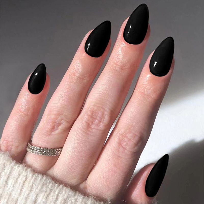 Nail Art Red - 24-teiliges Set Einfarbiger Künstlicher Fingernägel, Tragbare