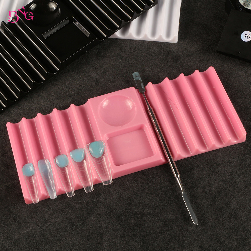 Nail Art Ombre - BNG Dual-Form-Halter Kunststoff-Stiftständer für Nagelkunstwerkzeuge Nagelpinsel-Halter
