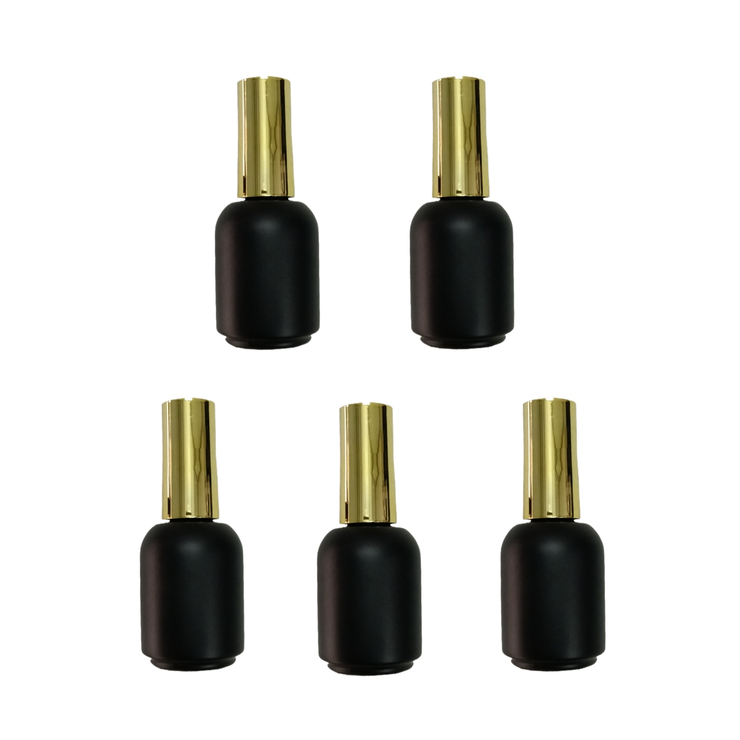 Nail Art Kaki - 20 ml, 5 Stück, leere schwarze