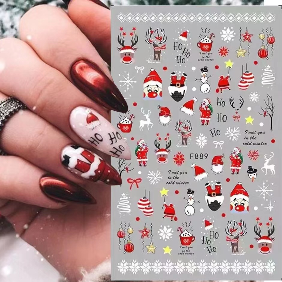 Nail Art Xmas 2025 - 1pcs 2025 Weihnachten 3d Nail Art