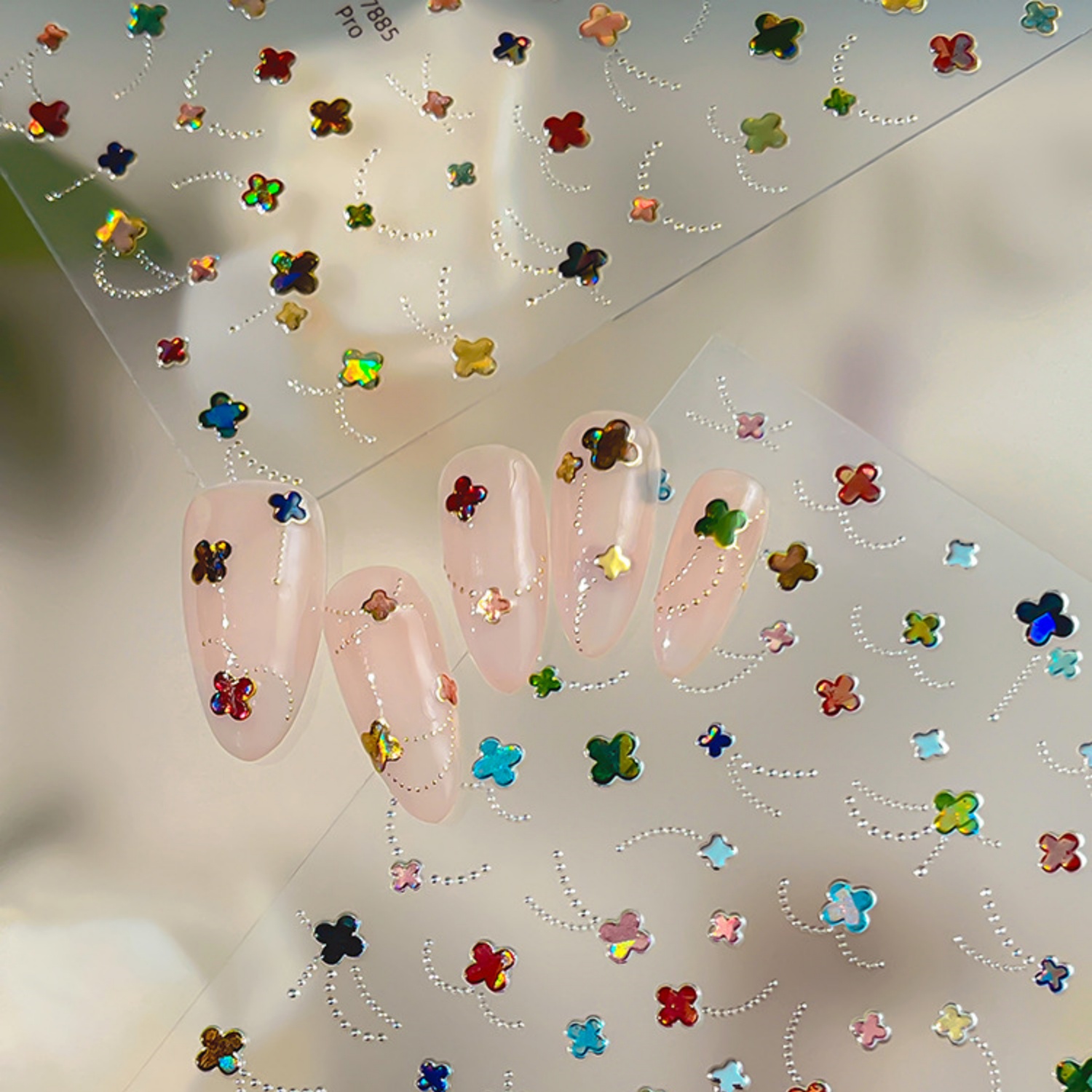 Bunte holografische vierblättr – Nail Art Zelda Bewertung und Preis