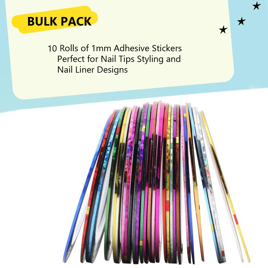 10 Rollen 1 mm Nail Art Stripi – Striping Tape Nail Bewertung und Preis