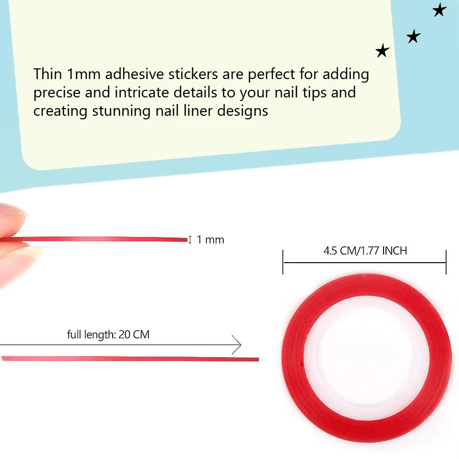 10 Rollen 1 mm Nail Art Stripi – Striping Tape Nail Bewertung und Preis