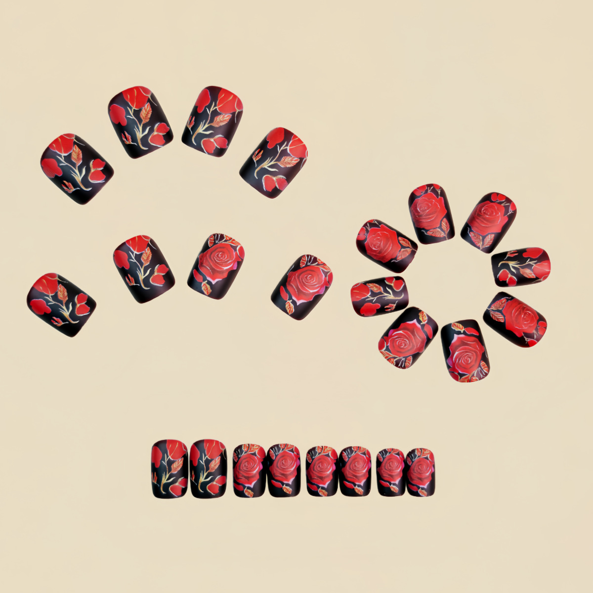 24 Stück/Set künstliche Nägel  – Nail Art Red Bewertung und Preis