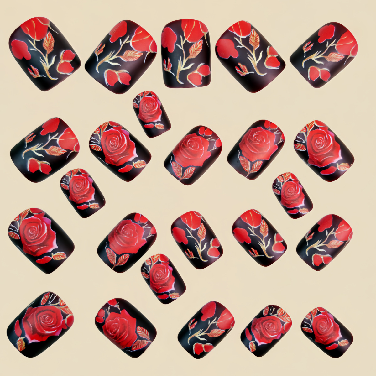 24 Stück/Set künstliche Nägel  – Nail Art Red Bewertung und Preis