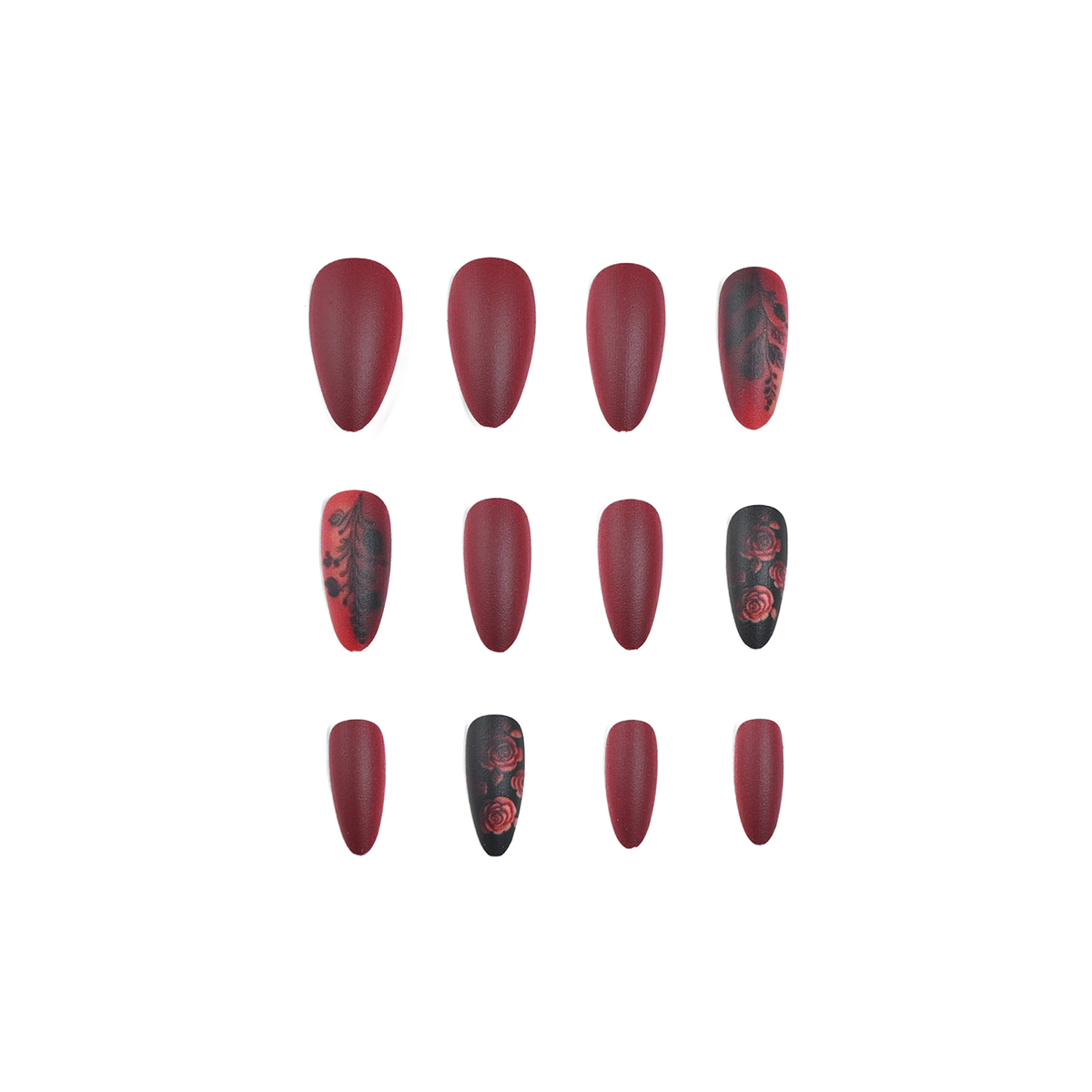 24 Stück lange, mandelförmige, – Nail Art Red Bewertung und Preis