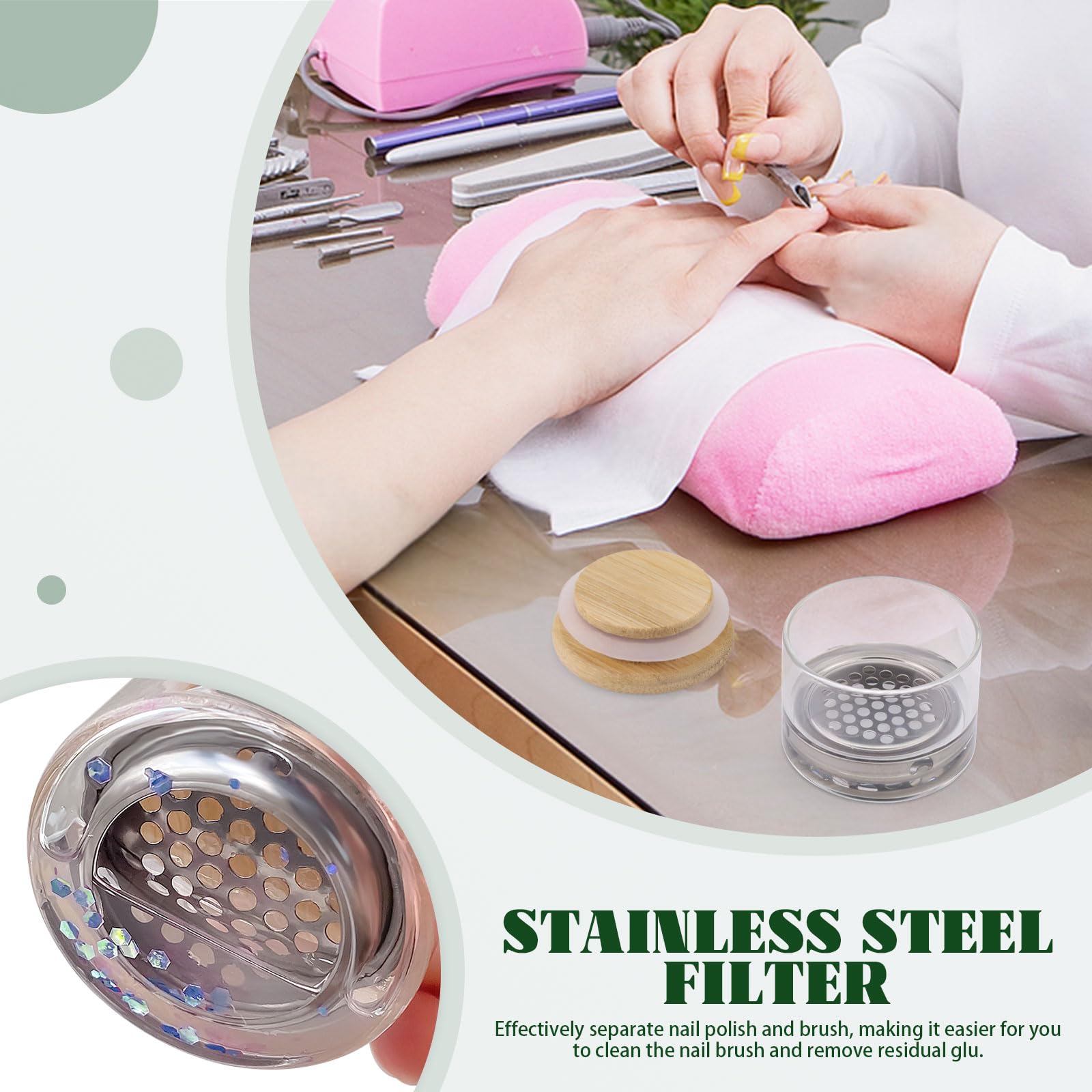 Nagelkunst-Pinsel Waschbecher  – Nail Art Kaki Bewertung und Preis