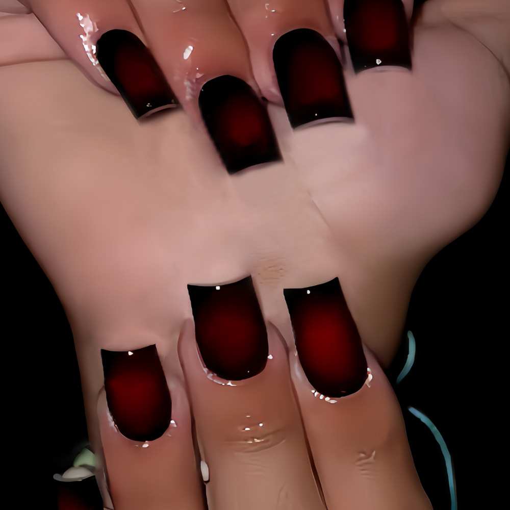 Kurze, quadratische Kunstnägel – Nail Art Red Bewertung und Preis