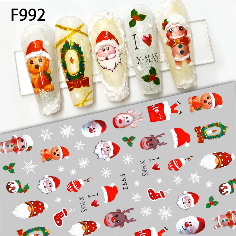 1pcs 2025 Weihnachten 3d Nail  – Nail Art Xmas 2025 Bewertung und Preis