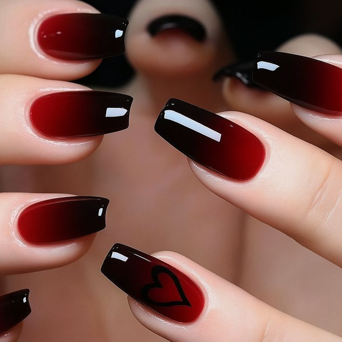 Kurze mittelgroße künstliche N – Nail Art Red Bewertung und Preis